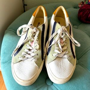 Madewell sidewalk low-top sneakers in colorblock leather